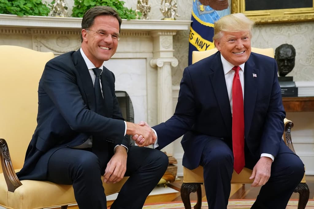What will Trump say during bilateral events with Mark Rutte?